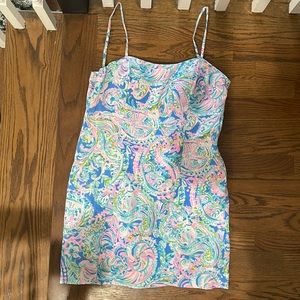 Lilly Pulitzer mini fitted dress with zip and tie back